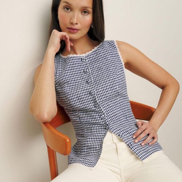 Reformation Tops - Amela gingham top